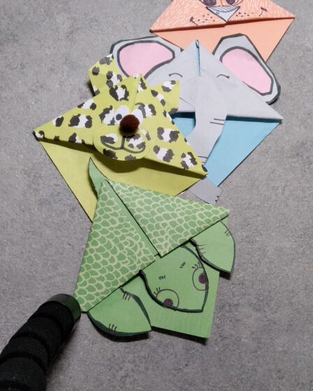 animaletti con carta origami lavoretto scuola