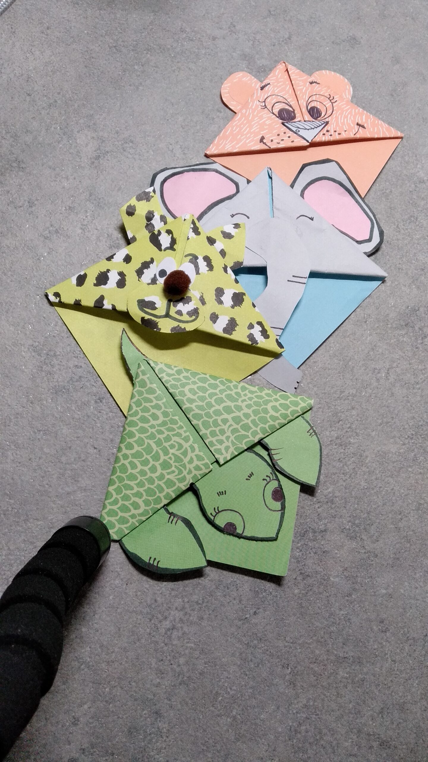 animaletti con carta origami lavoretto scuola